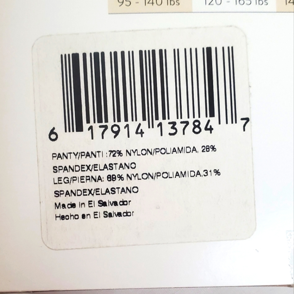 Hanes -Size L -2 Pack Hosiery Chart For Perfect Fit - Picture 5 of 7